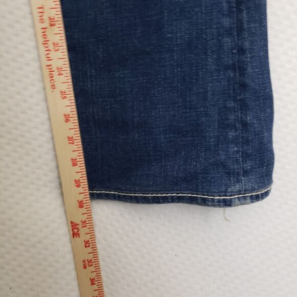 USA True Religion Womens Rainbow Becky Flare Low Rise Flap Pocket Jean Sz 32 - Picture 7 of 12